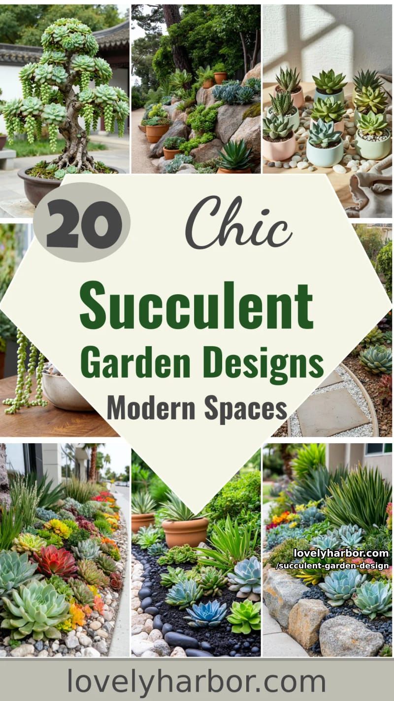 20 Succulent Garden Designs for Modern Outdoor Spaces 67 succulent garden design - Collage 66