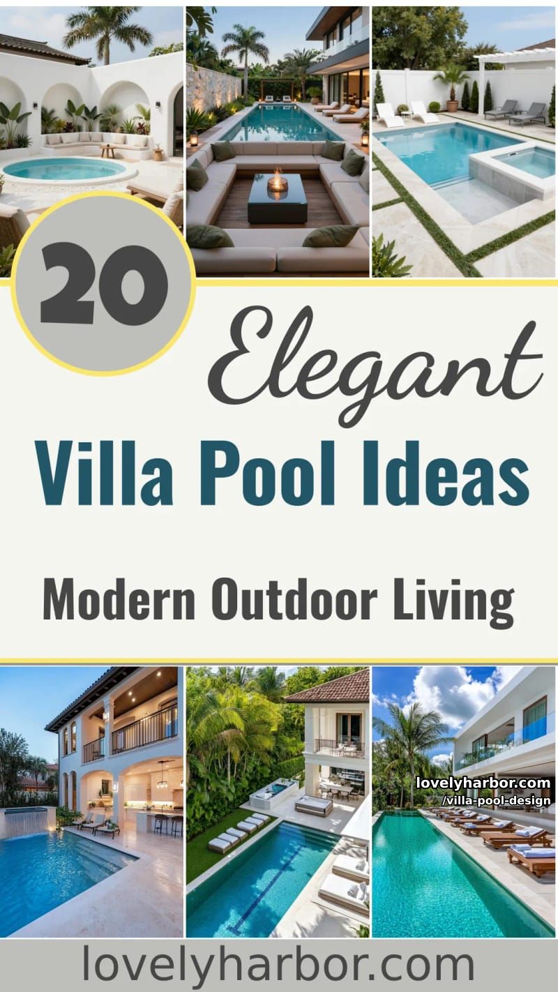 20 Elegant Villa Pool Ideas for Modern Outdoor Living 50 villa pool design - Collage 49