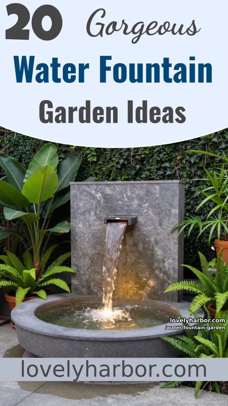 20 Gorgeous Water Fountain Ideas for Your Garden 60 water fountain garden - Collage 59