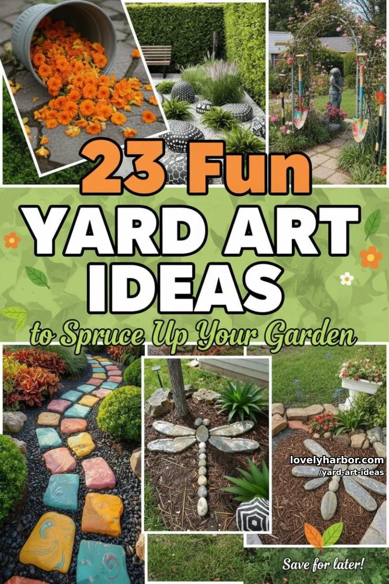 23 Fun Yard Art Ideas to Spruce Up Your Garden 60 yard art ideas - Collage 59