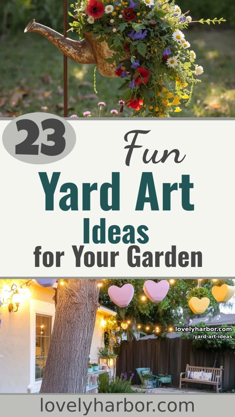 23 Fun Yard Art Ideas to Spruce Up Your Garden 65 yard art ideas - Collage 64