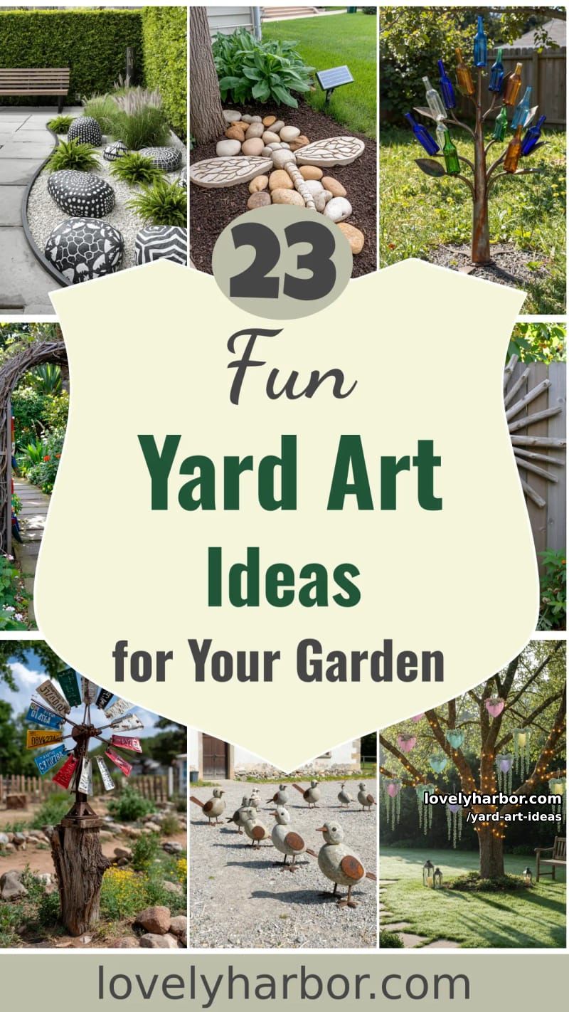 23 Fun Yard Art Ideas to Spruce Up Your Garden 70 yard art ideas - Collage 69