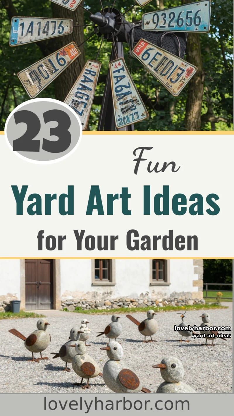 23 Fun Yard Art Ideas to Spruce Up Your Garden 72 yard art ideas - Collage 71