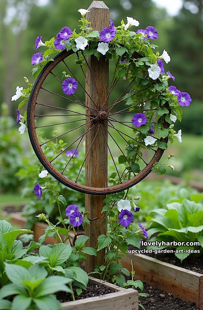 bicycle wheel trellis 1
