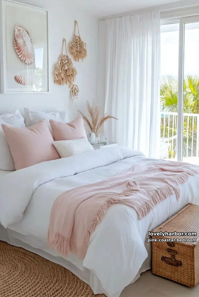 20 Dreamy Pink Coastal Bedroom Ideas to Try This Season 10 dreamy pink and white coastal bedroom with playful decorative accents. 1