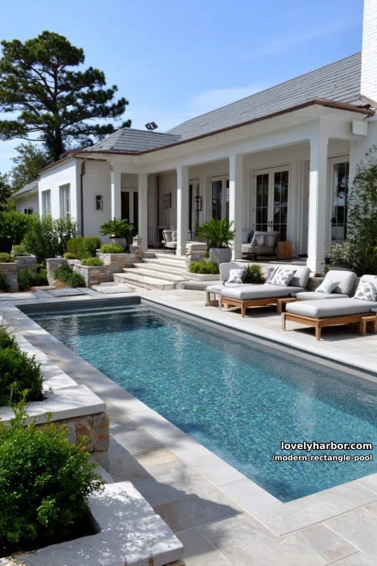20 Elegant Rectangle Pool Designs To Inspire Your Outdoor Space ...