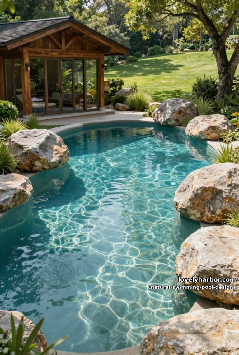 20 Natural Swimming Pool Designs For A Relaxing Outdoor Space - Lovely ...