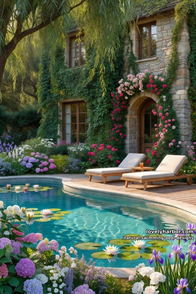 20 Natural Swimming Pool Designs For A Relaxing Outdoor Space - Lovely ...
