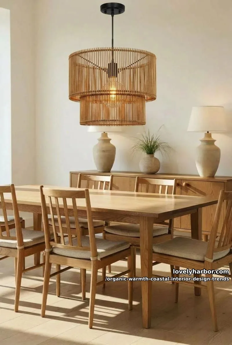 rattan pendants overhead, ceramic lamps everywhere else 1