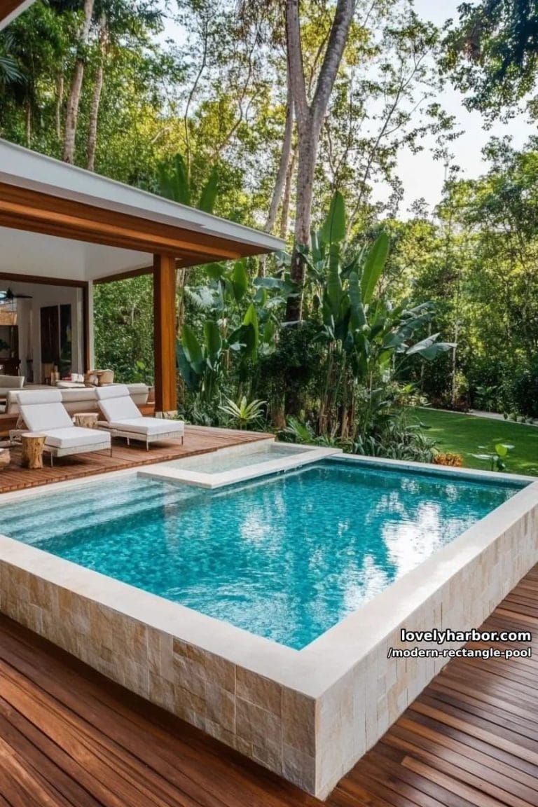 20 Elegant Rectangle Pool Designs To Inspire Your Outdoor Space ...