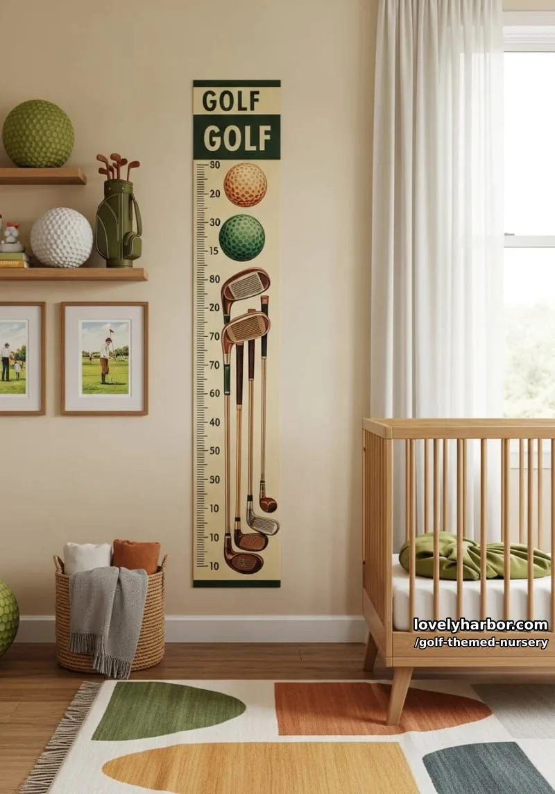 retro golf club growth chart in a muted earth-tone palette 1