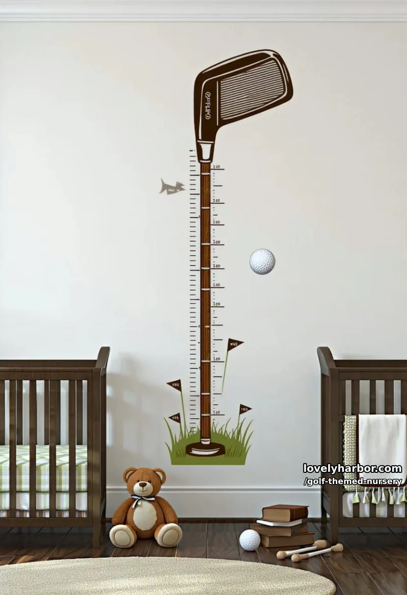 retro golf club growth chart in a muted earth-tone palette 1