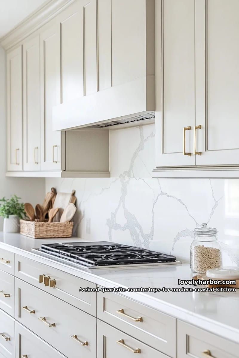 run the slab up to the underside of the upper cabinets, not tile 1