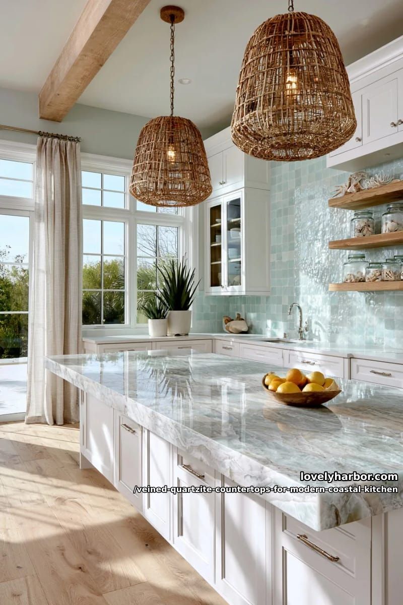 sea pearl, the only "ocean" quartzite that doesn't read as themed 1