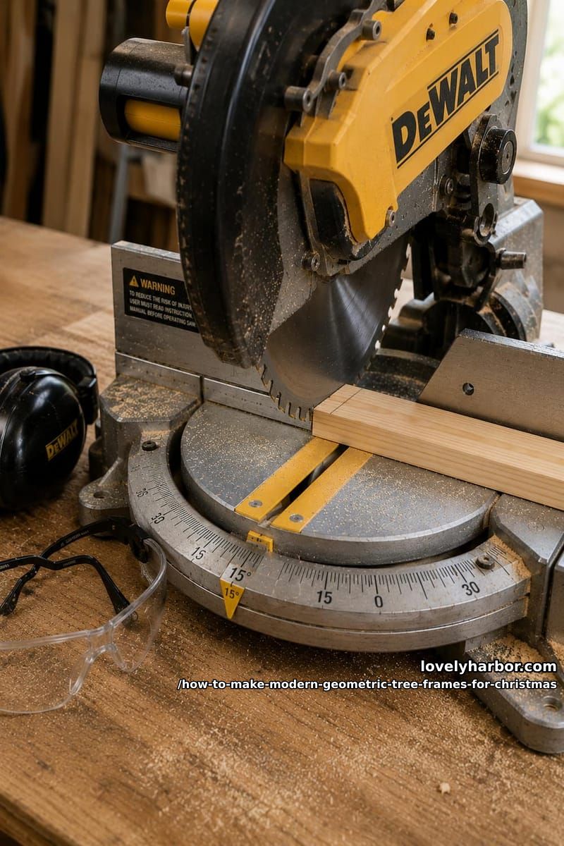 step 2: cut every end at the 15-degree setting 1