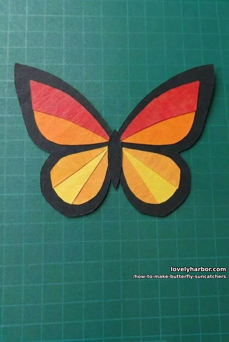 step 4. glue the tissue behind the silhouette 1