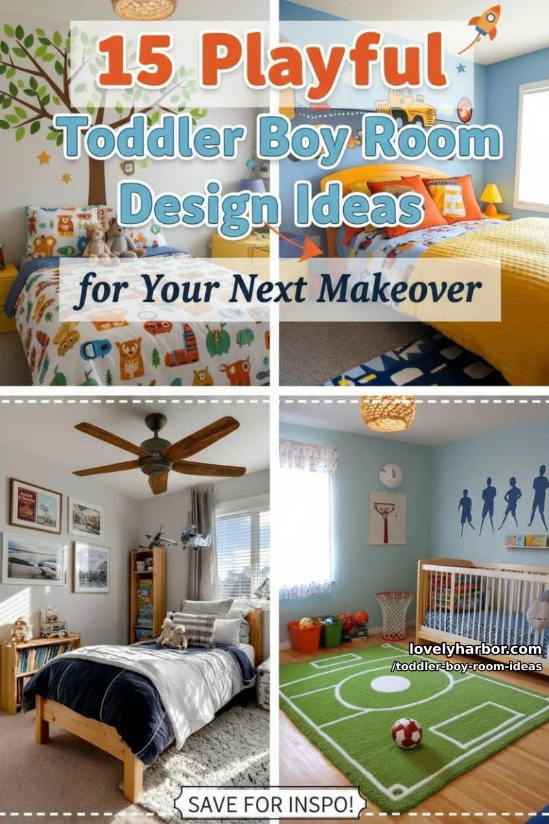 15 Playful Toddler Boy Room Design Ideas for Your Next Makeover 46 toddler boy room ideas - Collage 45