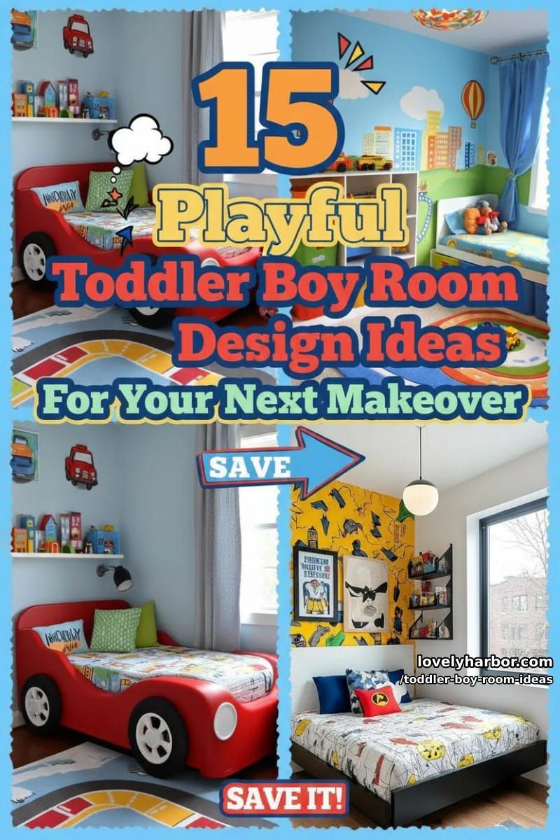 15 Playful Toddler Boy Room Design Ideas for Your Next Makeover 47 toddler boy room ideas - Collage 46