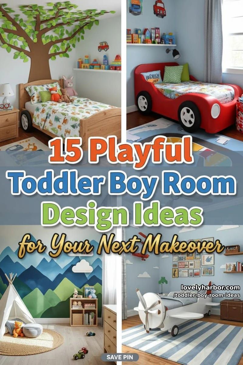 15 Playful Toddler Boy Room Design Ideas for Your Next Makeover 49 toddler boy room ideas - Collage 48