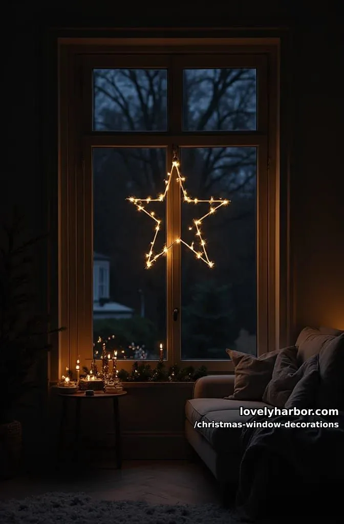 a single statement star or light shape, centered and alone 1