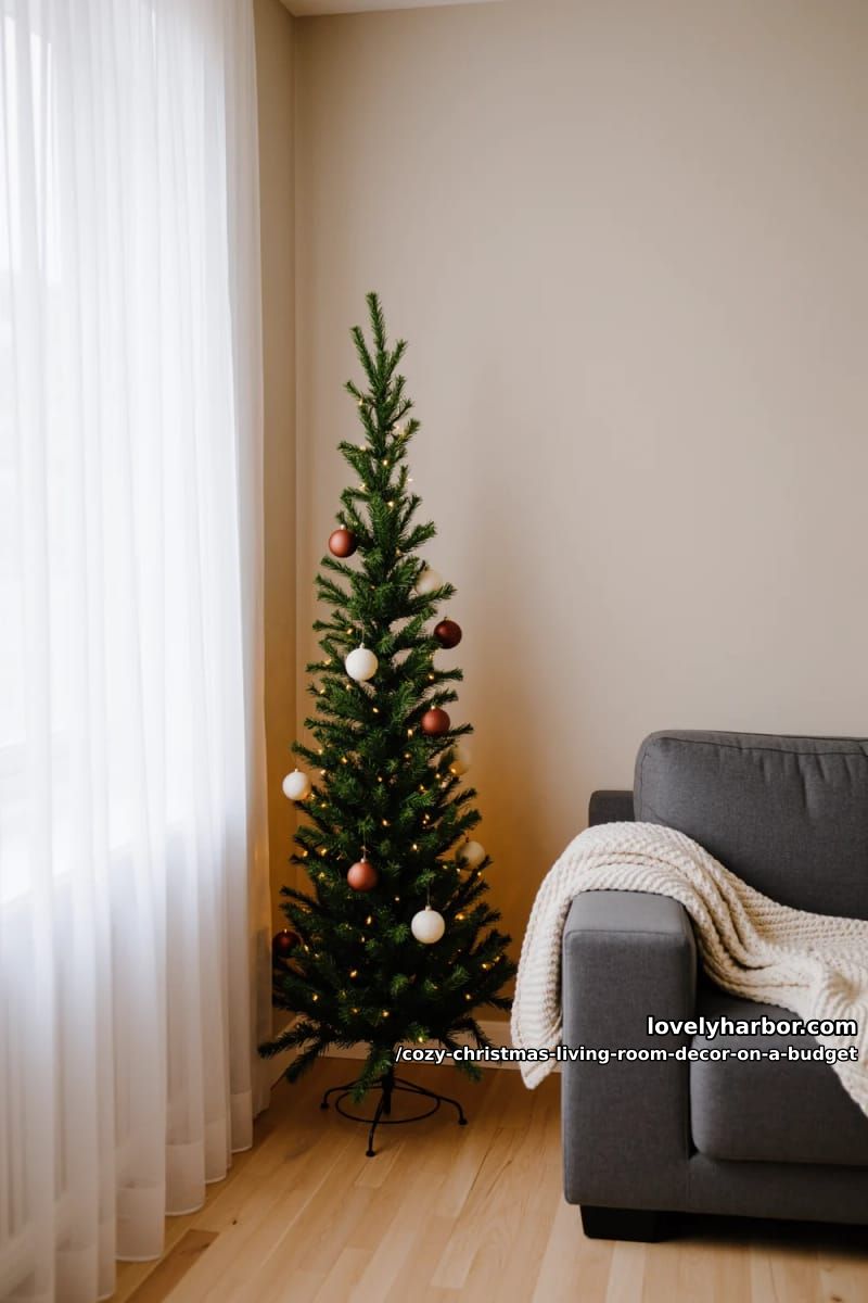 a slim or corner christmas tree solves the small-apartment footprint 1