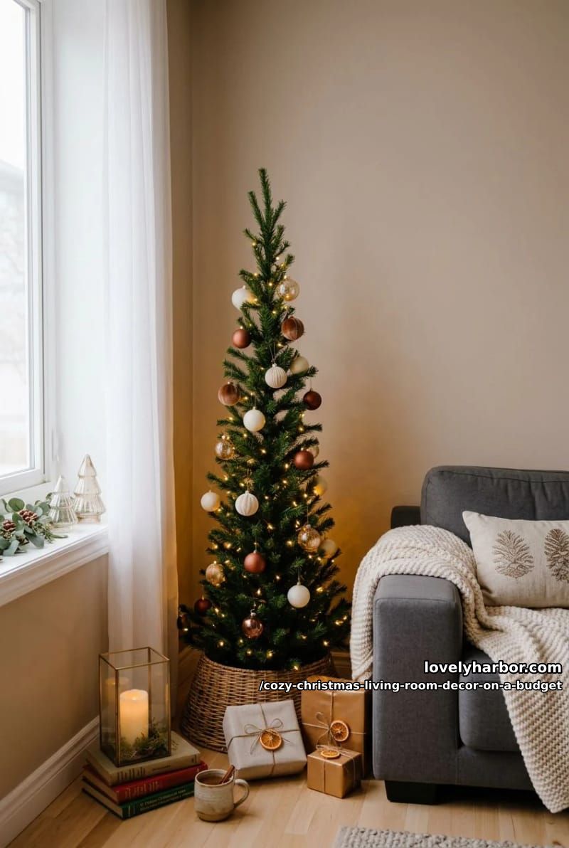 a slim or corner christmas tree solves the small-apartment footprint 1