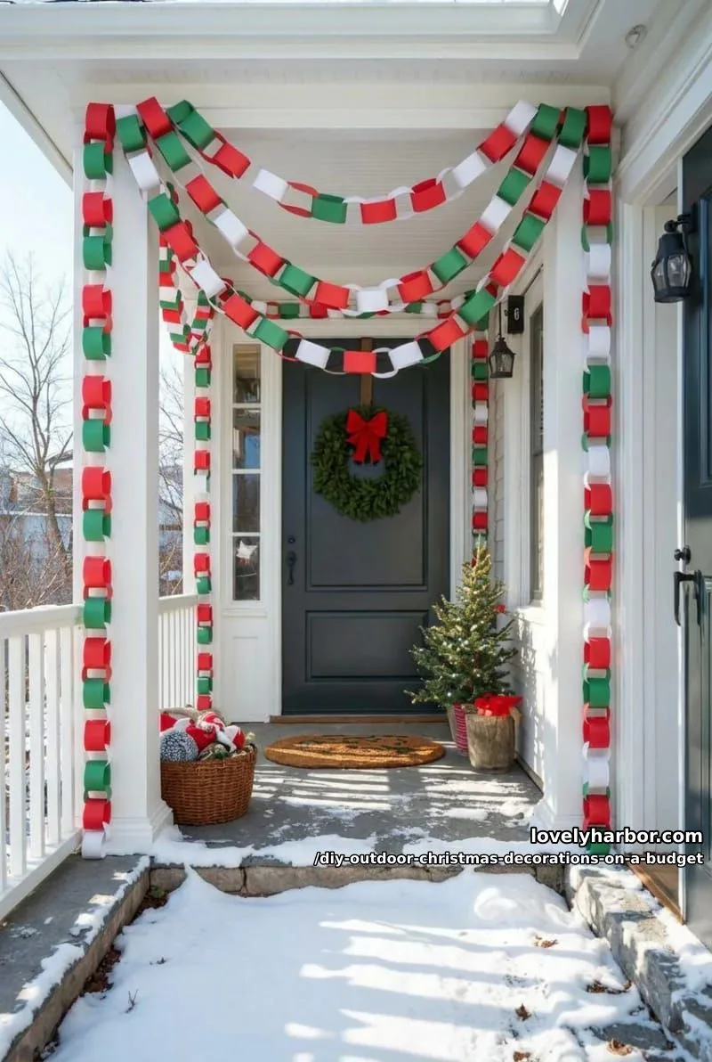an oversized waterproof paper chain garland 1