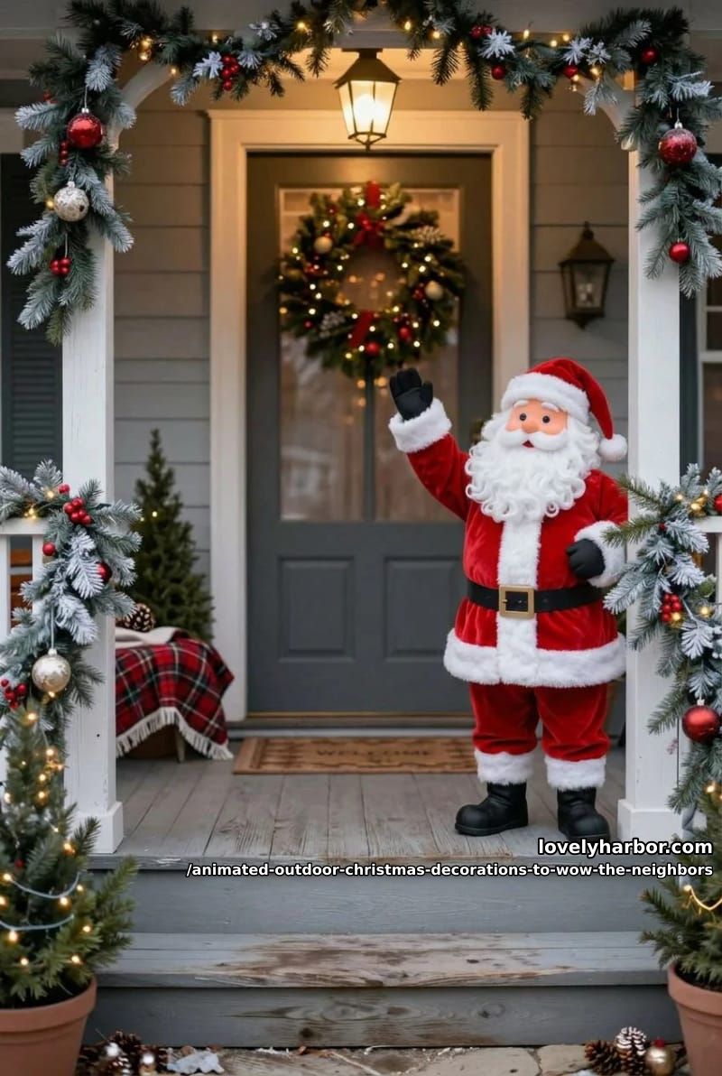 animatronic figures that sing, wave, and unsettle the mail carrier 1