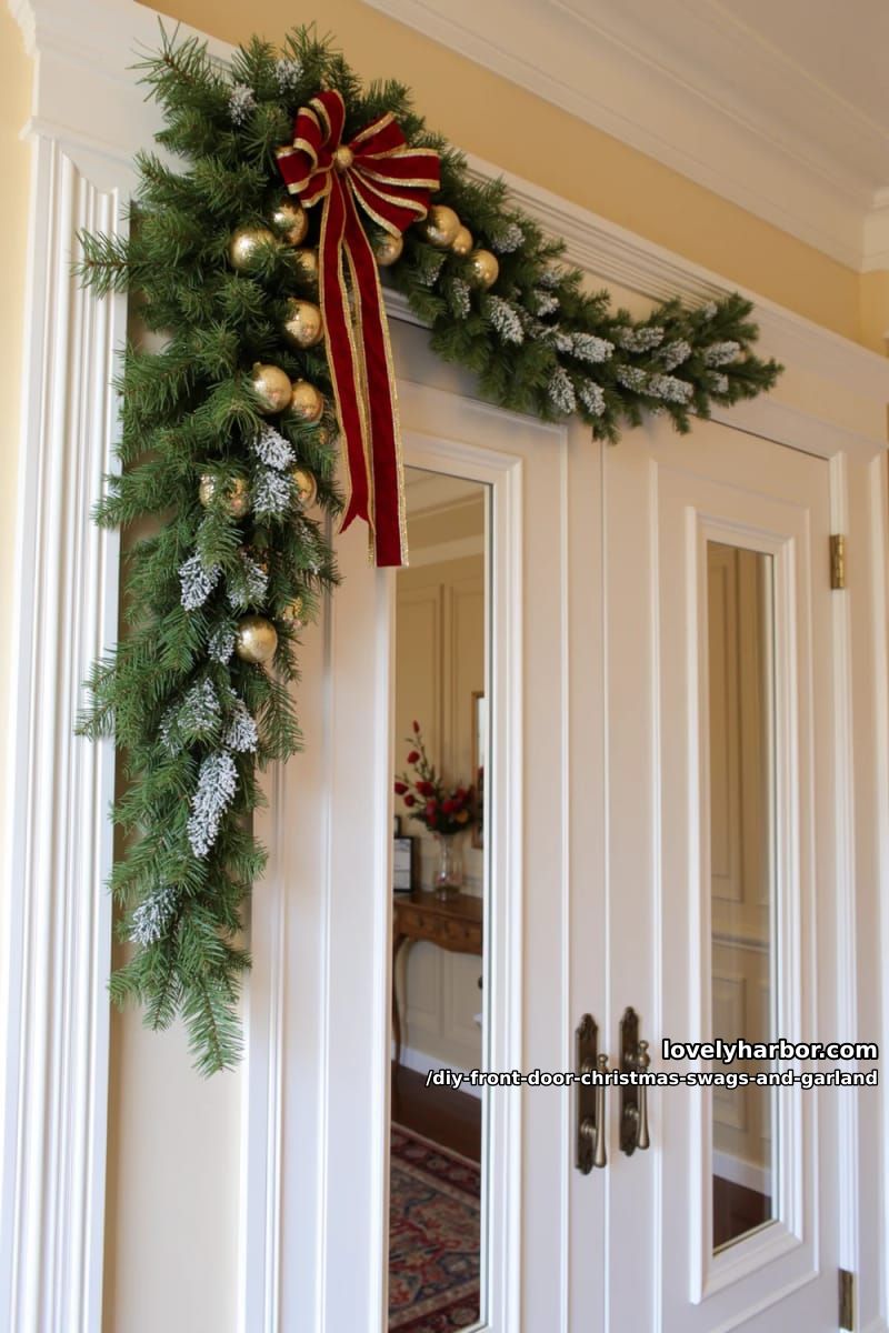 bend a corner swag for sidelights, double doors, and the top of an arch 1