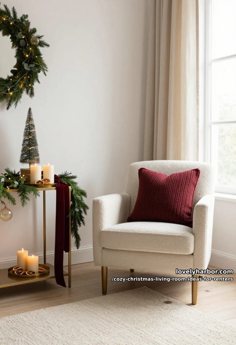 build the holiday palette around landlord-white walls 1