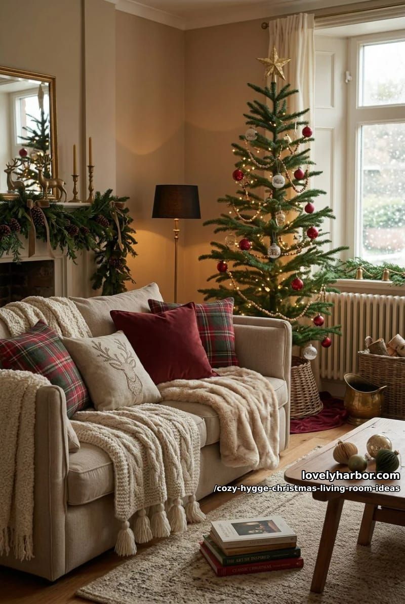 choose a warm neutral palette over red and green 1