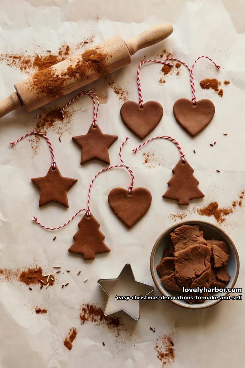 cinnamon and applesauce scented ornaments 1
