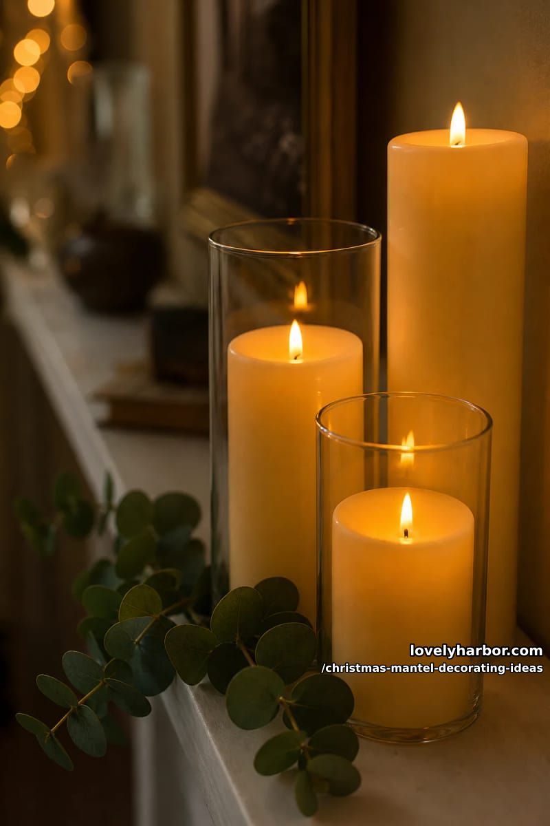 cluster candles at three heights and skip the open flame near greenery 1