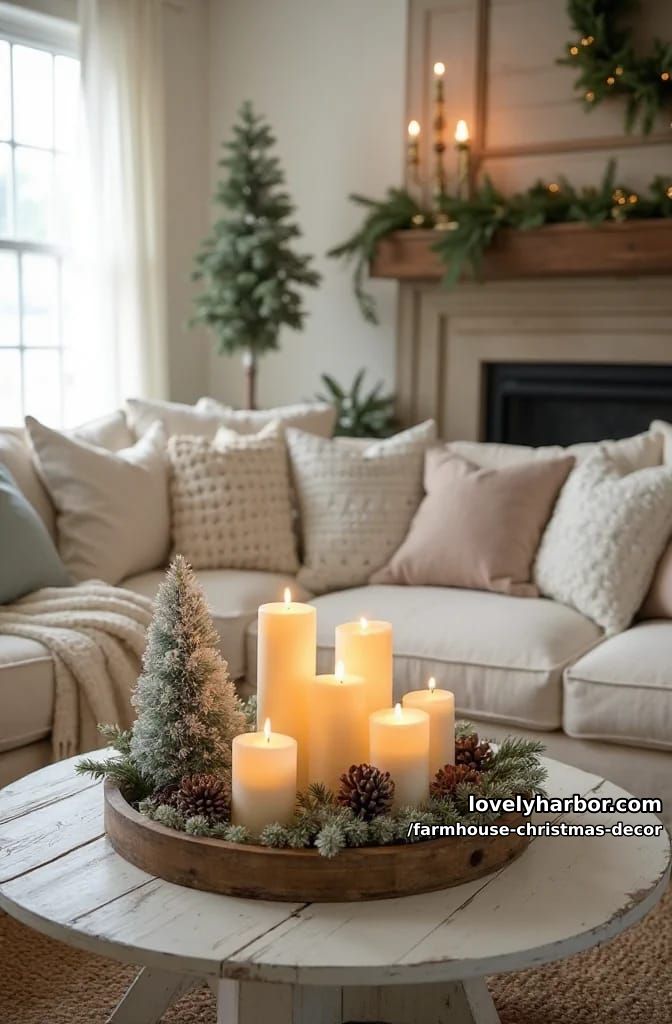 cluster warm-white candles and lose the colored string lights 1
