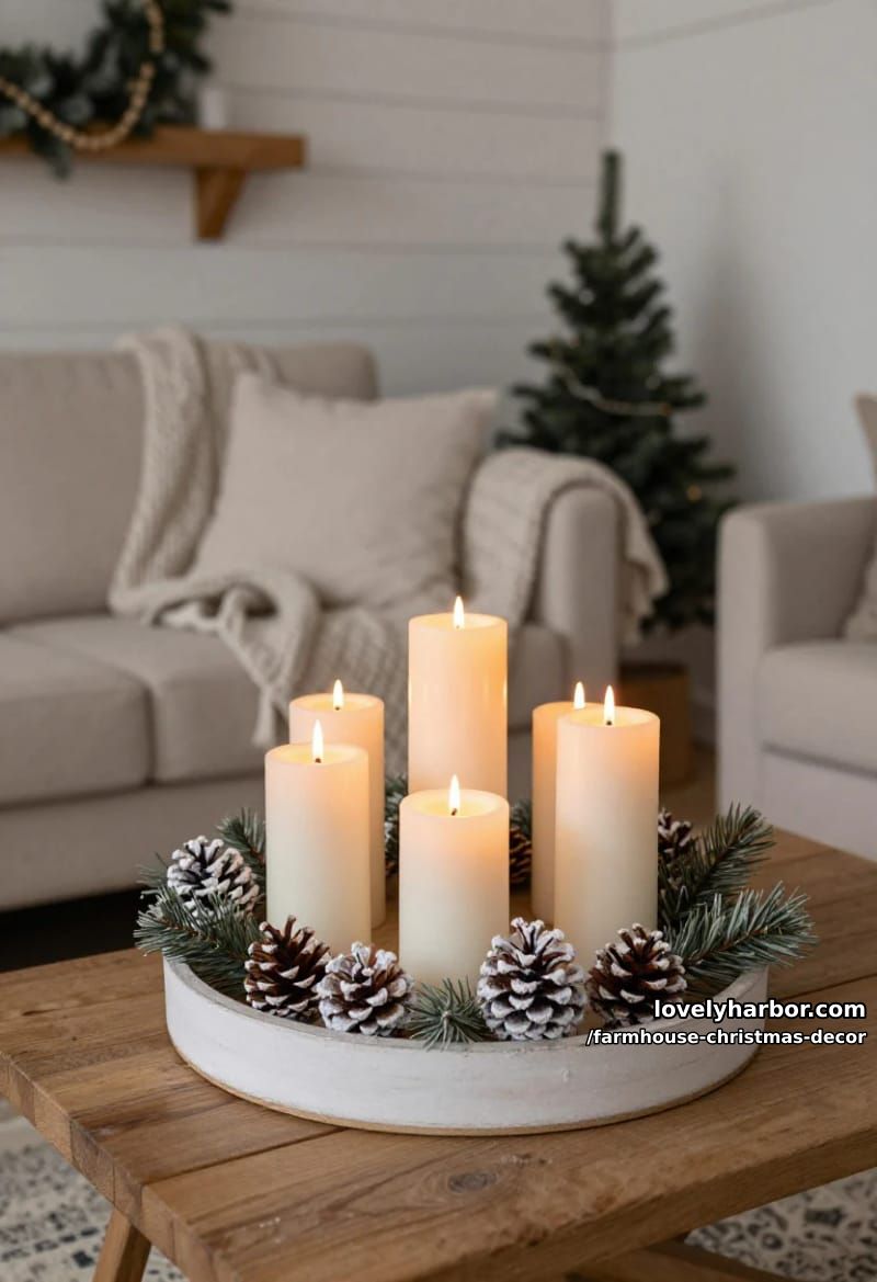 cluster warm-white candles and lose the colored string lights 1
