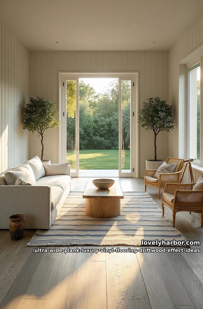Wide Plank Driftwood LVP: 11 Design Ideas That Don't Read "Beach House" 14 coastal, the smart way 1