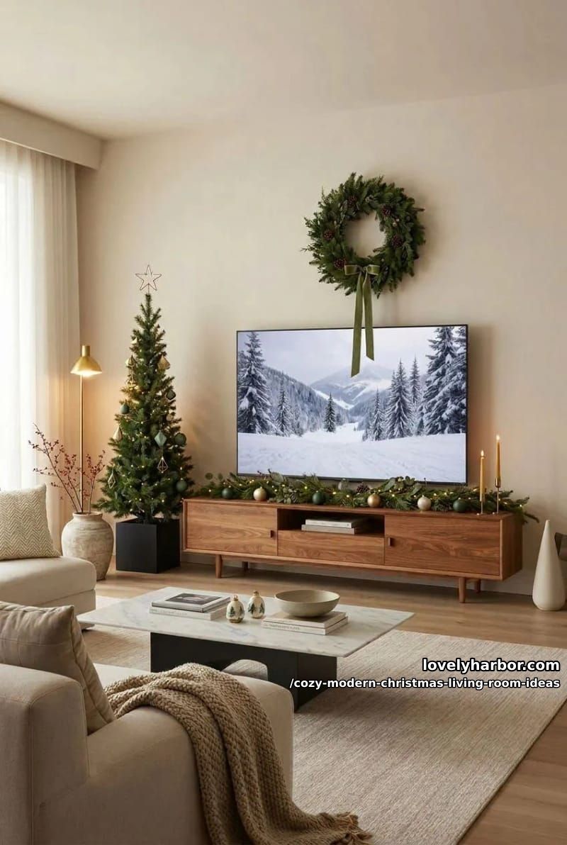 decorate around the television instead of pretending it's invisible 1