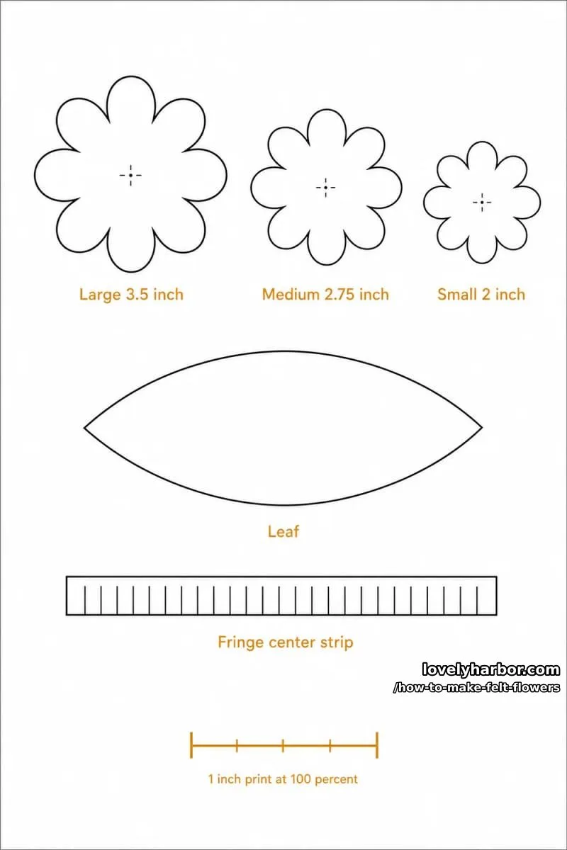 How to Make Felt Flowers (With a Free Printable Petal Template) 4 download and cut the petal template 1
