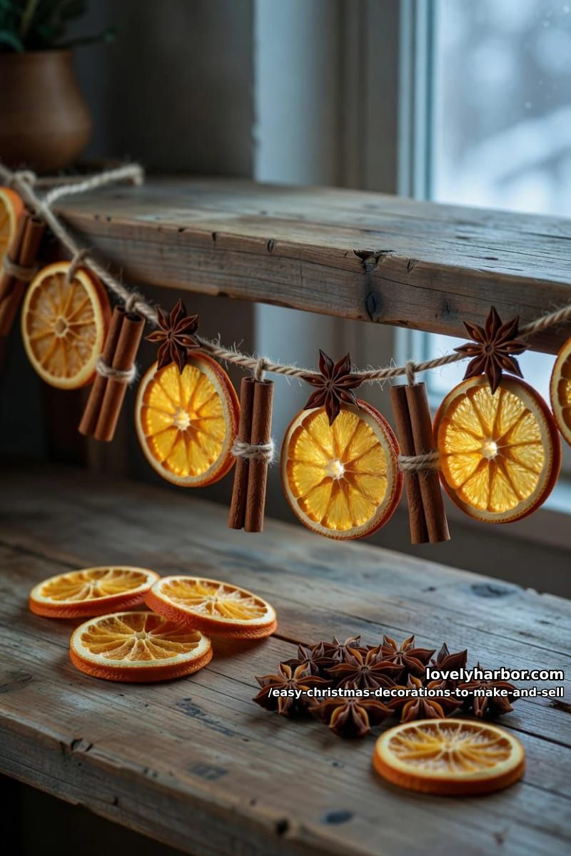 dried orange and clove garlands 1