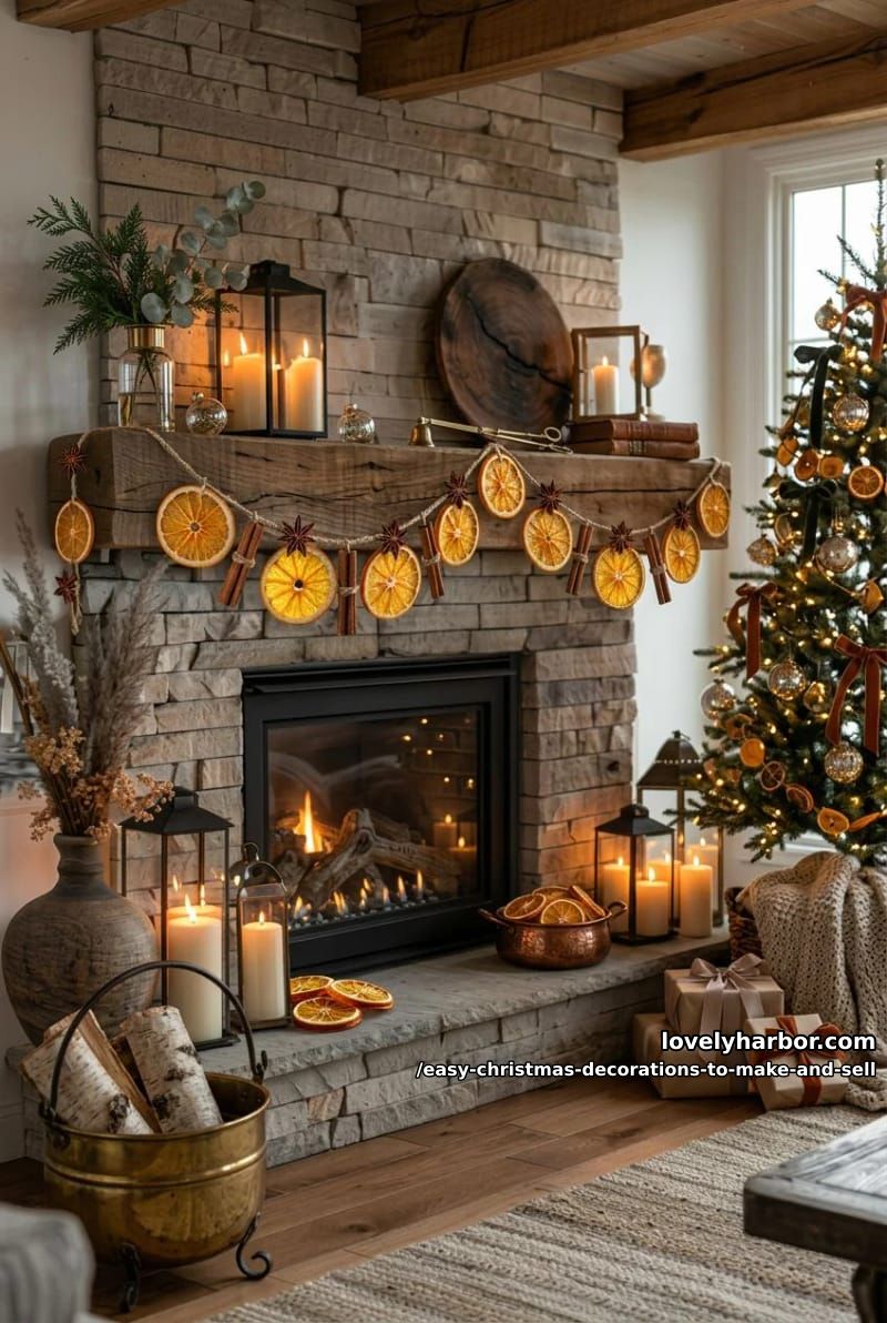 dried orange and clove garlands 1