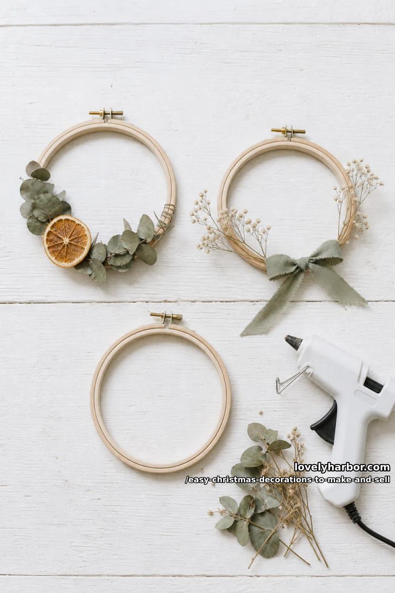 embroidery hoop mini wreaths 1