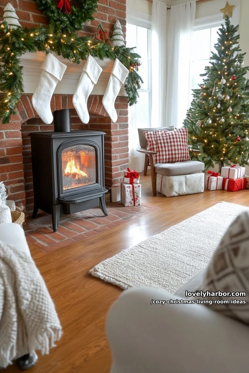 fake the fireplace with an electric stove if you rent 1