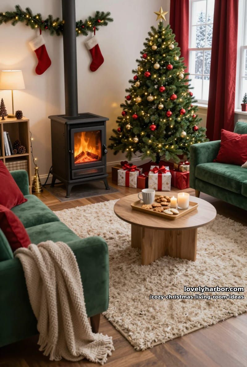 fake the fireplace with an electric stove if you rent 1