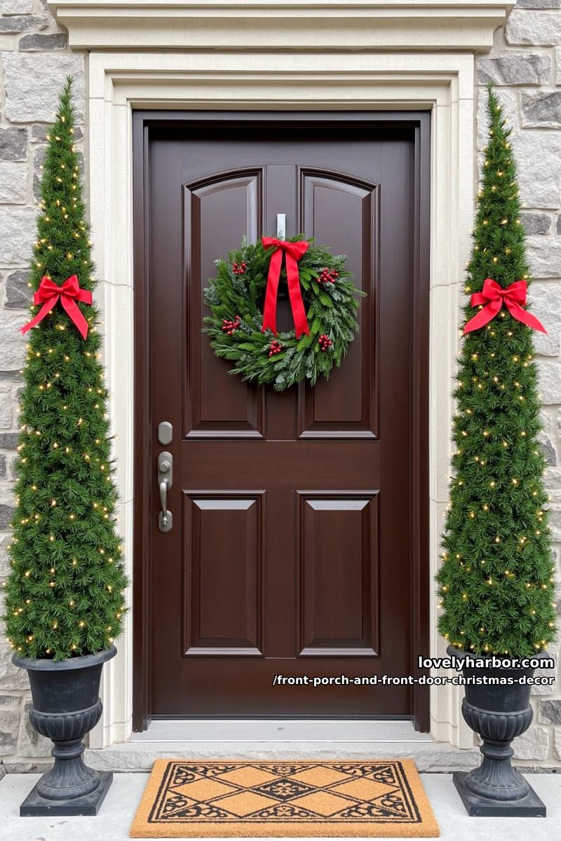 flank the door with a pair of nutcrackers or potted topiary for symmetry that holds 1