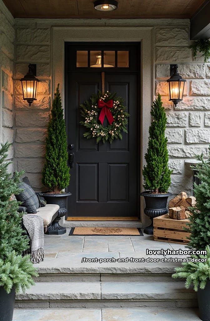 flank the door with a pair of nutcrackers or potted topiary for symmetry that holds 1