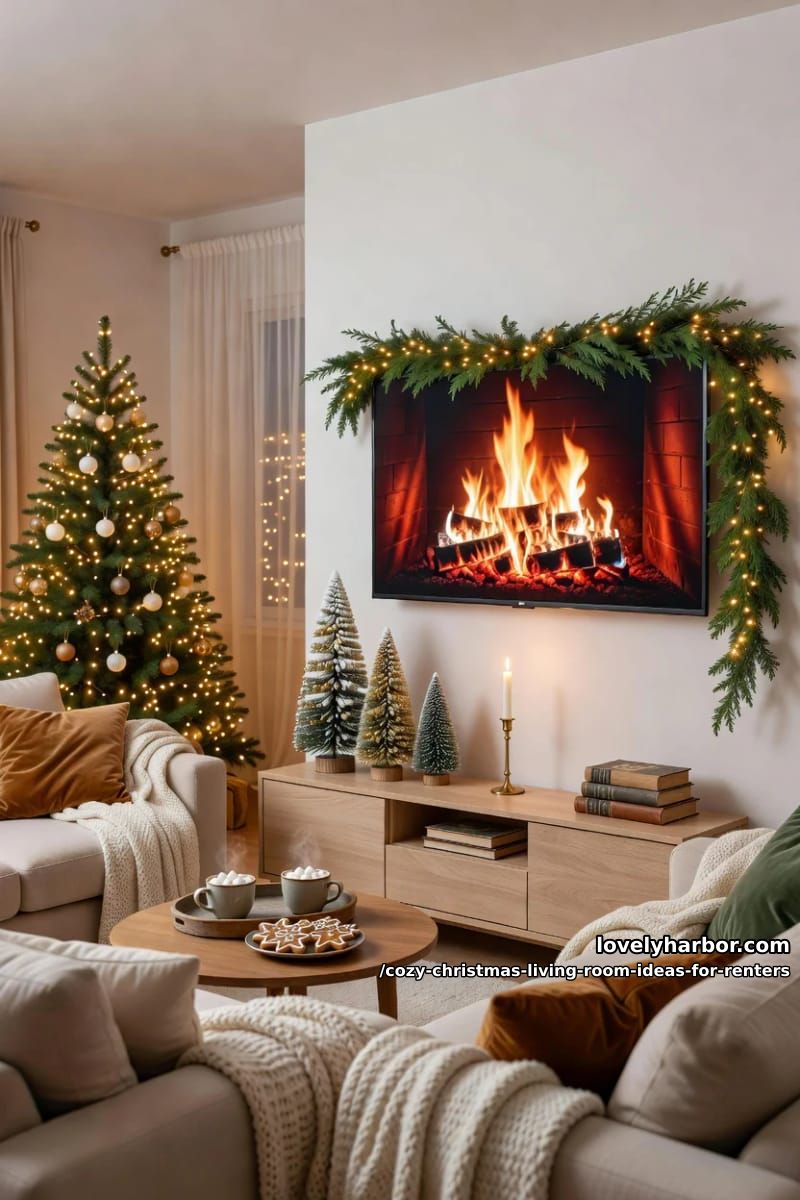fold the tv into your christmas living room, don't fight it 1