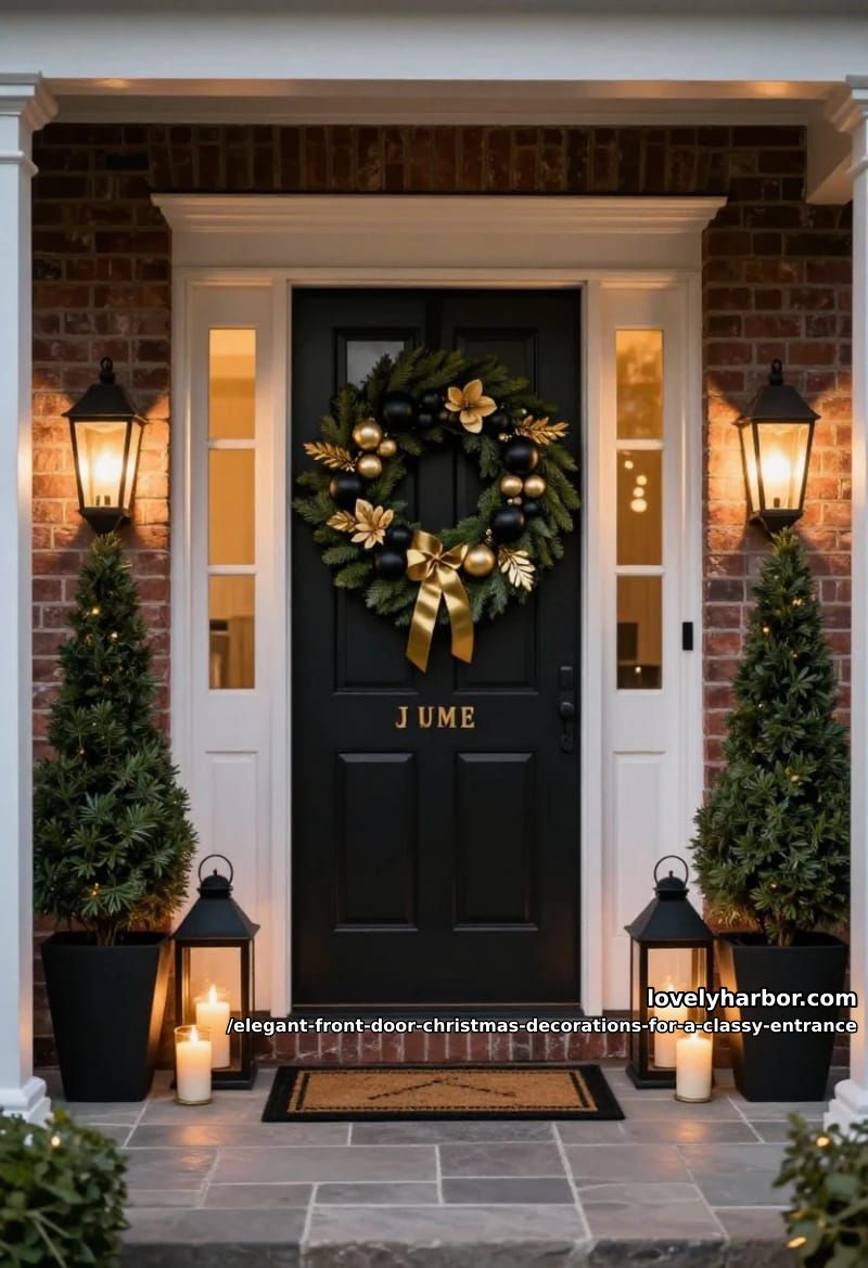 go black and gold for a glamorous front door 13