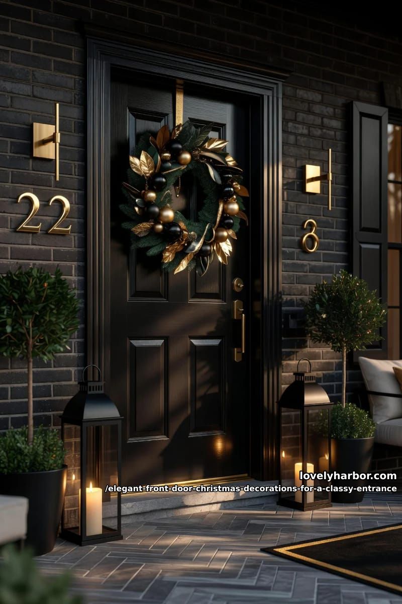 go black and gold for a glamorous front door 1
