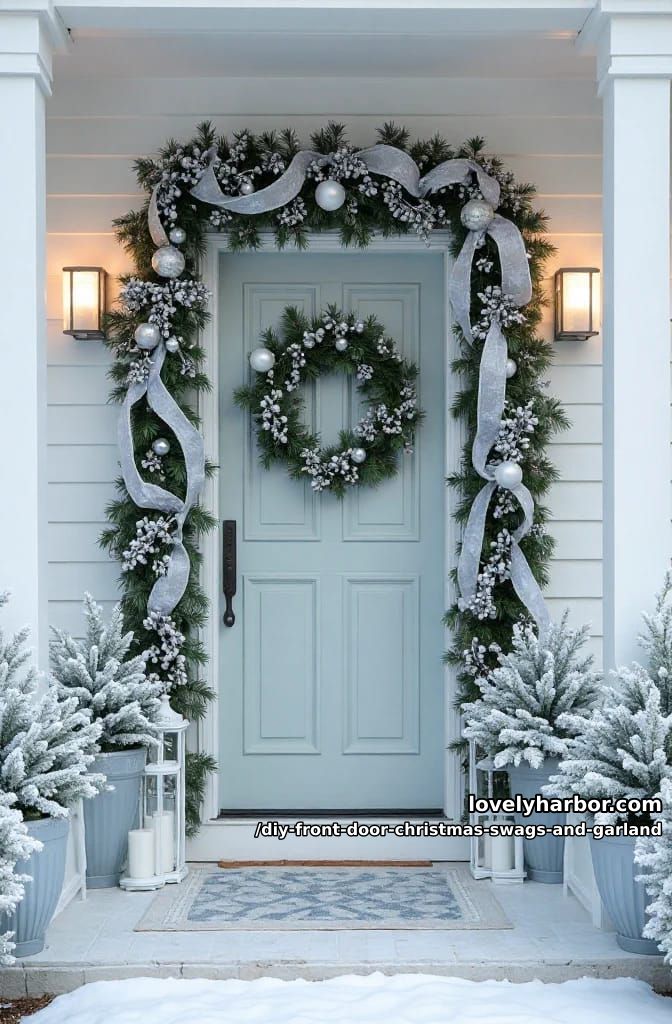 go flocked and white for the snowy version, and skip the spray-snow can 1