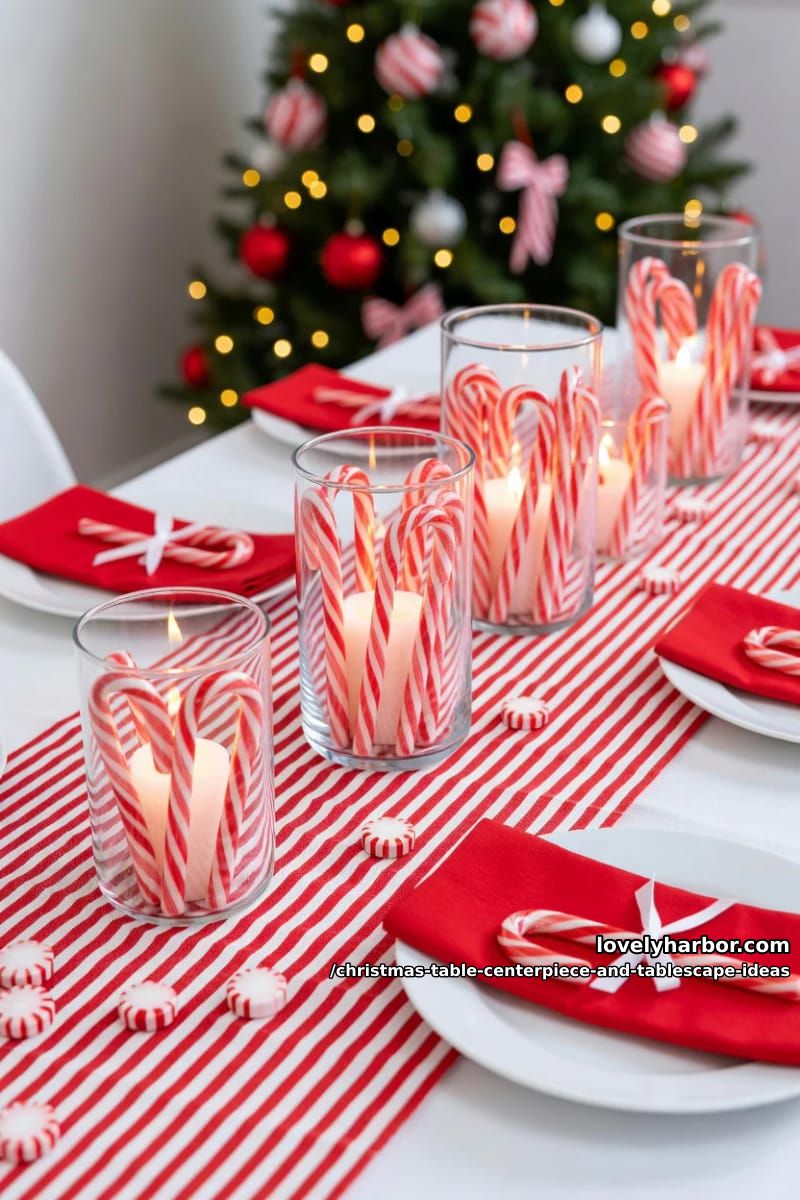 go full red-and-white peppermint with candy cane lanterns 1